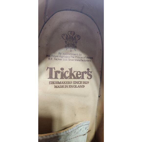 RARE! RETIRED Trickers Whitman Lt Brown Suede Brogue Shoes US 11.5 UK 11 main image 9
